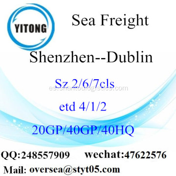 Flete mar del puerto de Shenzhen a Dublín
